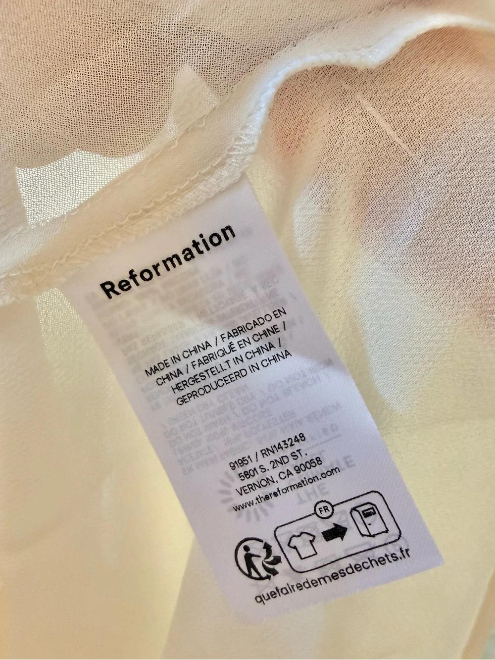 🆕 Reformation Roy Satin Maxi Dress Fior di Latte Ivory Sz 0 - Picture 6 of 6
